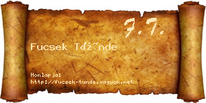 Fucsek Tünde névjegykártya